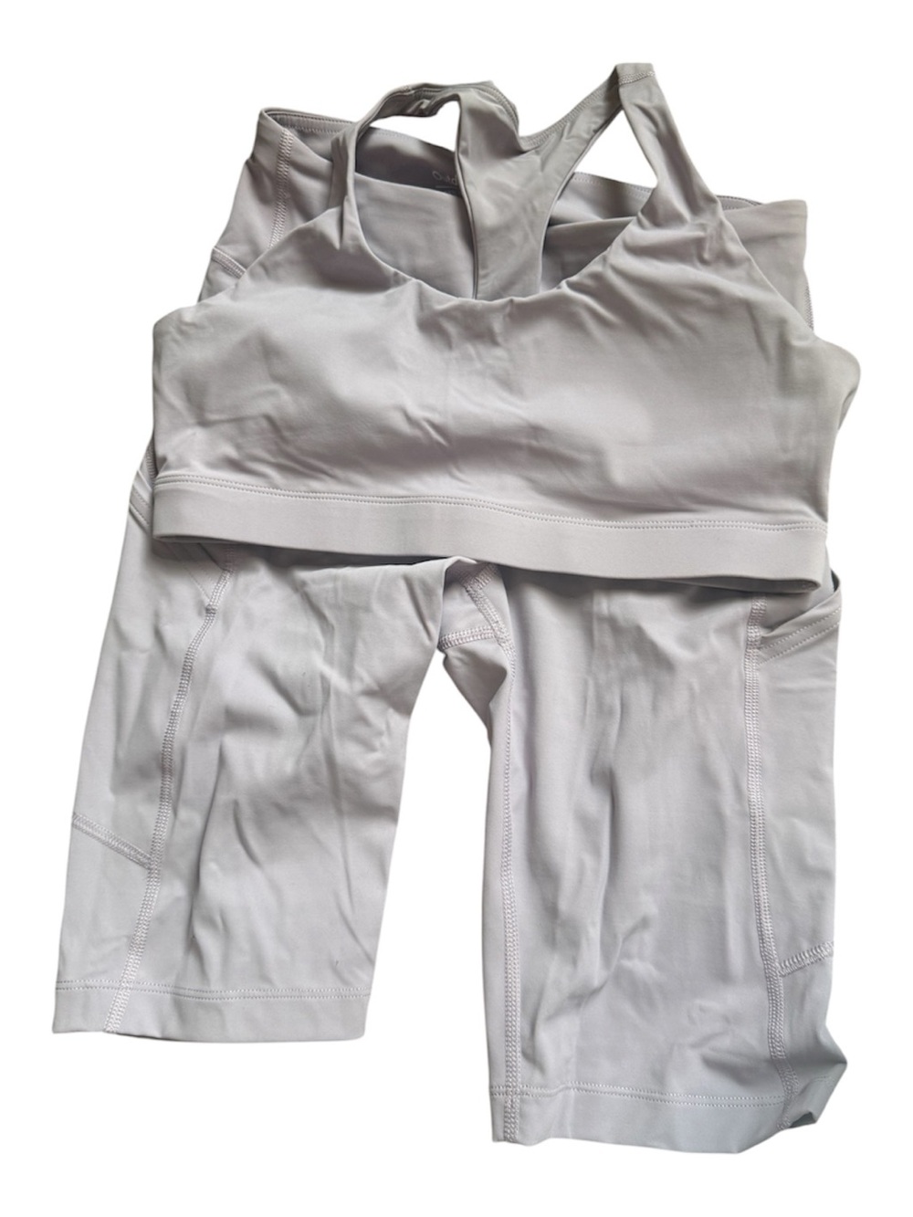 NEW Outdoor Voices 10 inch Earl grey zoom shorts and top size Small